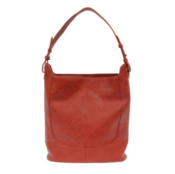 JOY SUSAN ADELE LARGE BUCKET BAG - SCARLET - Image 5