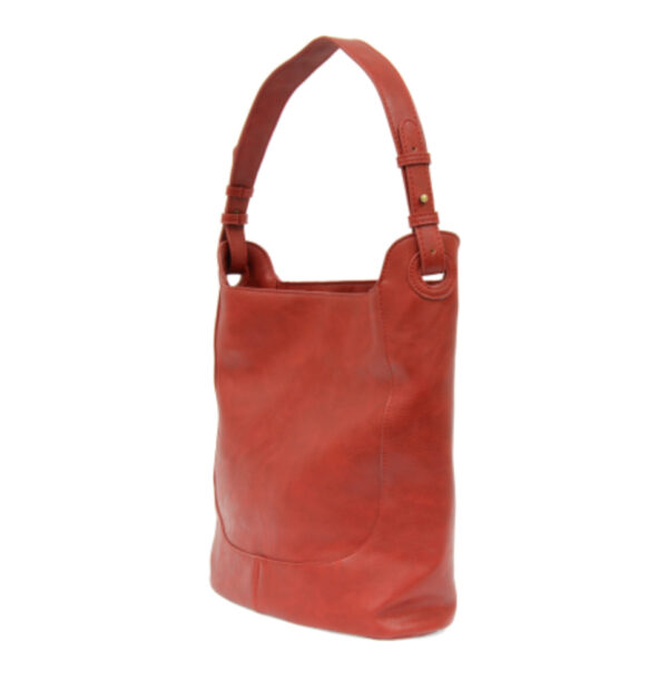 JOY SUSAN ADELE LARGE BUCKET BAG - SCARLET - Image 3