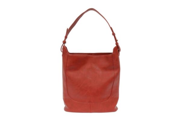 JOY SUSAN ADELE LARGE BUCKET BAG - SCARLET