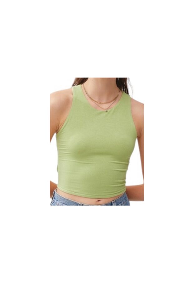 BE COOL HIGH NECK CROPPED TANK