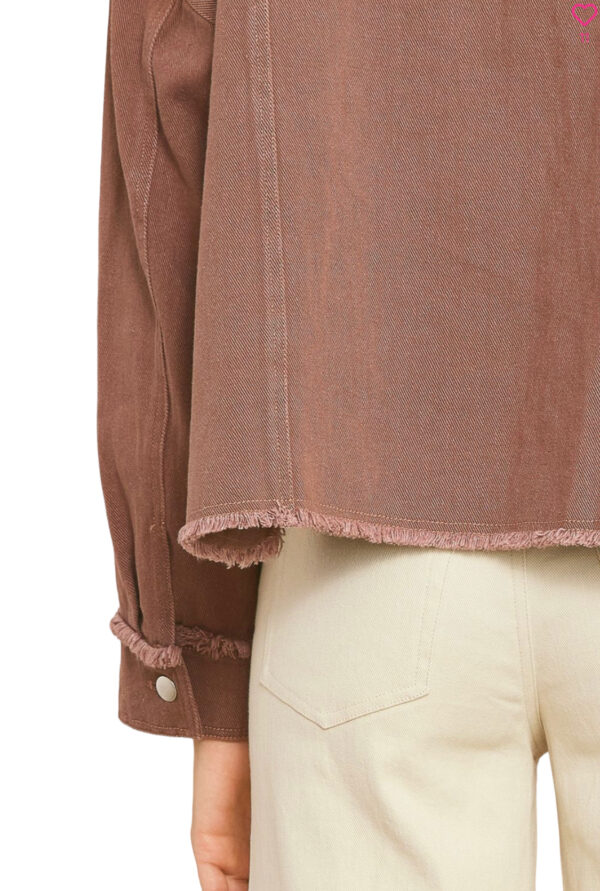 CORDUROY FRAYED EDGE JACKET - Image 8