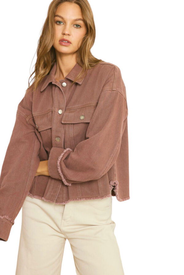 CORDUROY FRAYED EDGE JACKET - Image 6