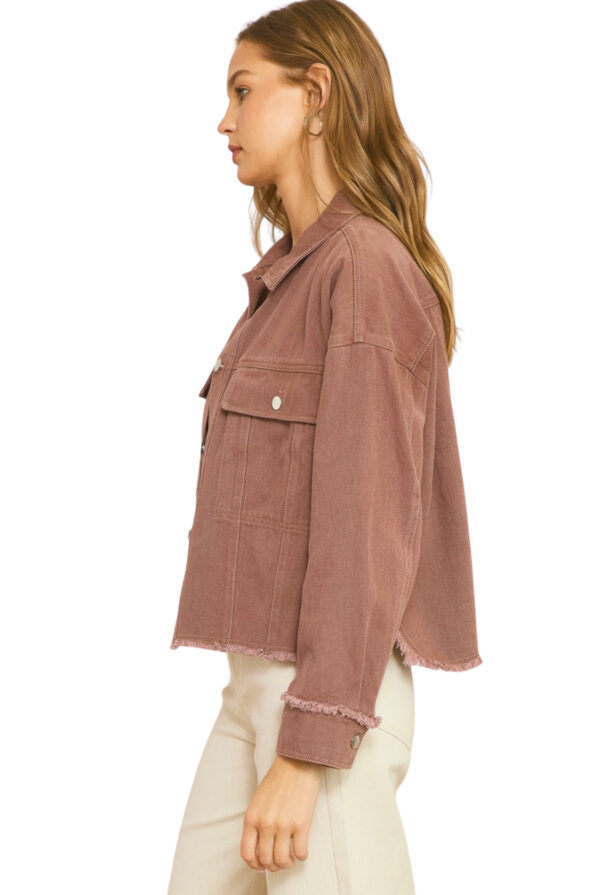 CORDUROY FRAYED EDGE JACKET - Image 3