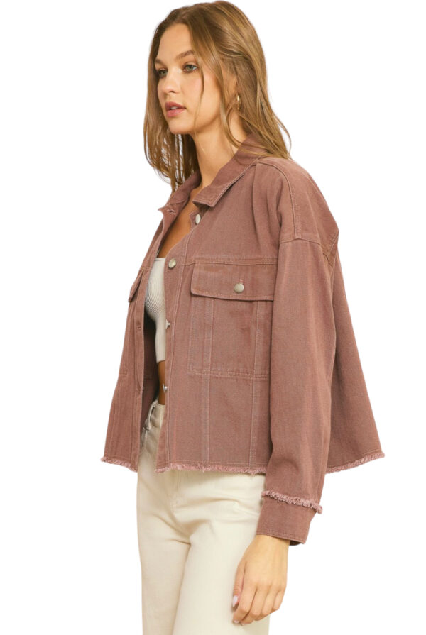 CORDUROY FRAYED EDGE JACKET - Image 2