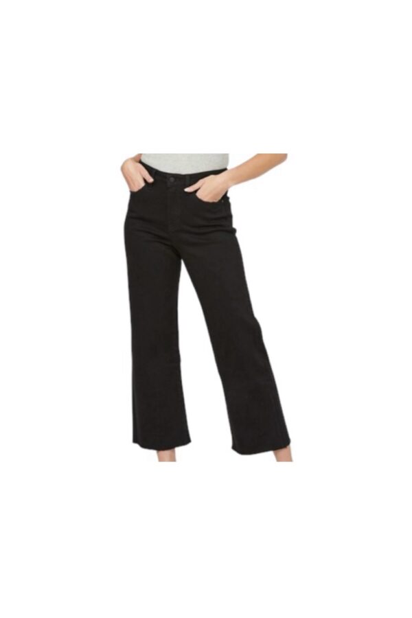 MICA DENIM HIGH RISE WIDE LEG CROPPED PANT