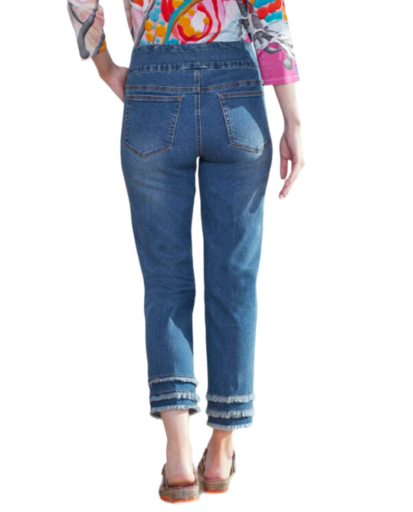 MULTIPLES SLIMSATION FRINGE ANKLE JEANS - Image 2