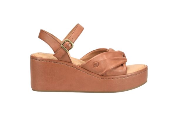 BORN SHOES MARCHELLE BROWN LEATHER WEDGE