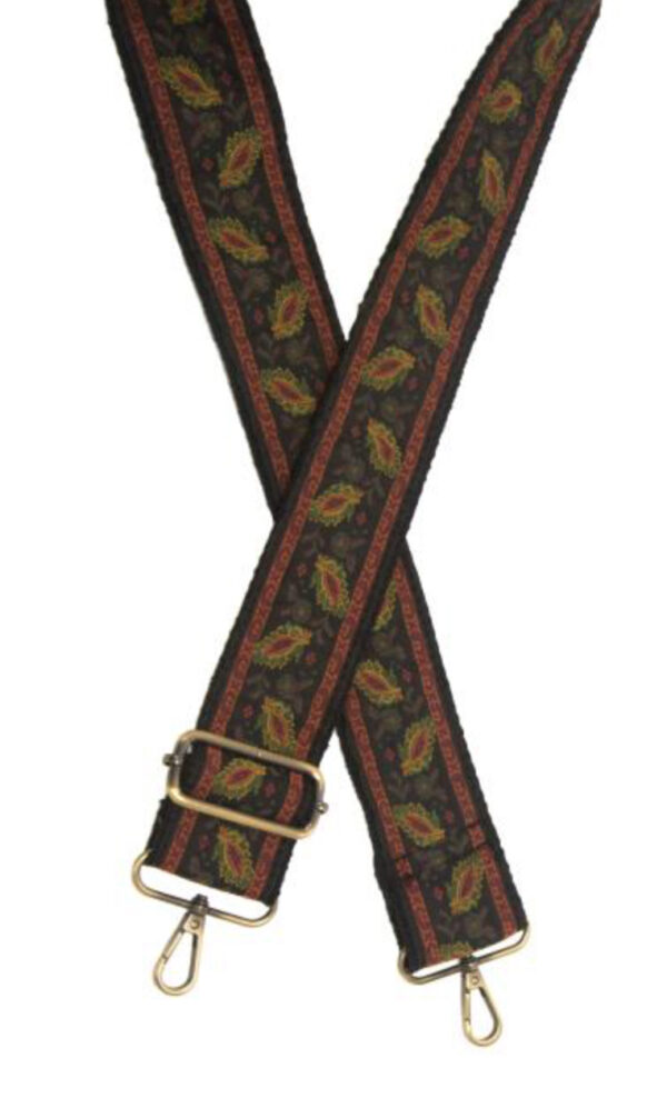 JOY SUSAN 2" MULTI FLORAL BROCADE GUITAR STRAP - Image 3