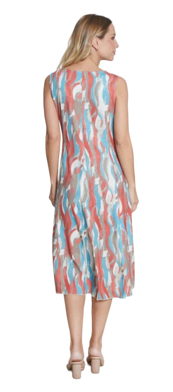 MULTIPLES PRINT SCOOP NECK TANK DRESS - Image 4