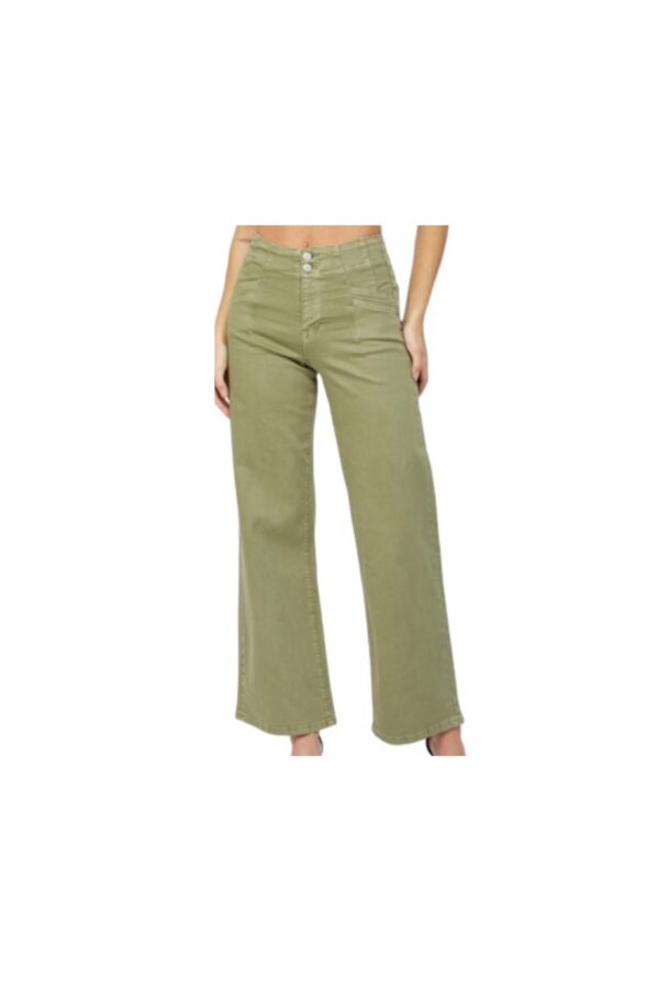 MICA DENIM HIGH RISE WIDE LEG PANT