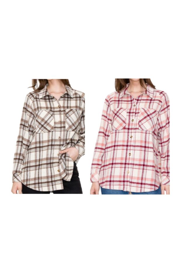 STACCATO HEAVY PLAID FLANNEL SHIRT