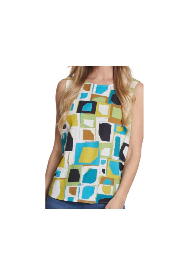 MULTIPLES JEWEL NECK PRINT TANK