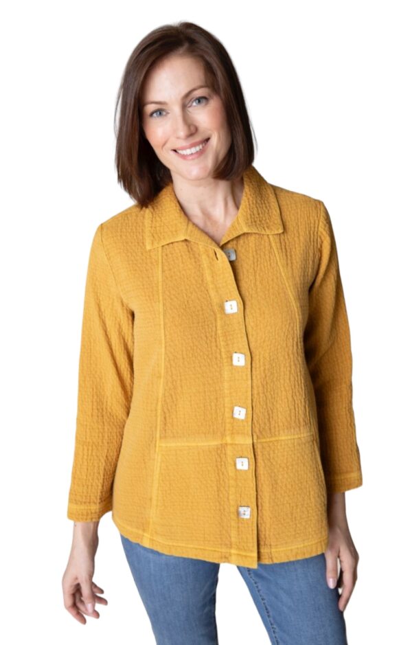 HABITAT SUN WASH JACQUARD SEAMED POCKET JACKET - Image 8