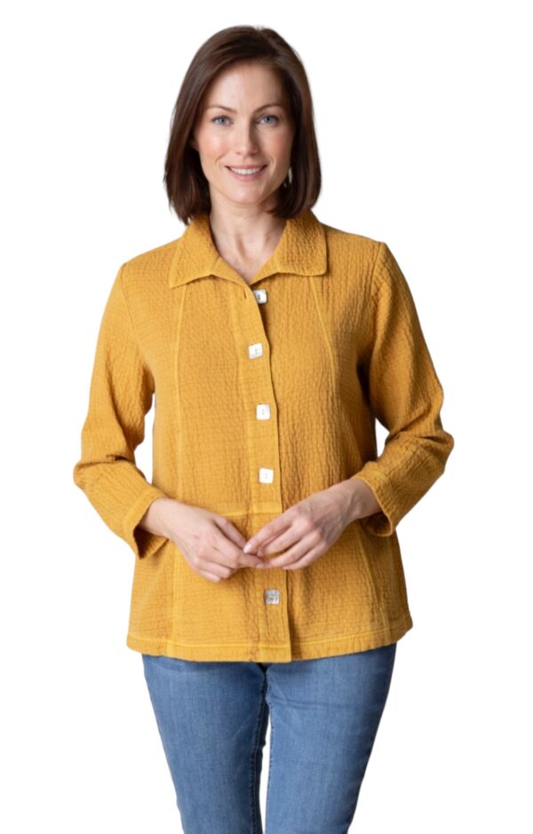 HABITAT SUN WASH JACQUARD SEAMED POCKET JACKET - Image 6