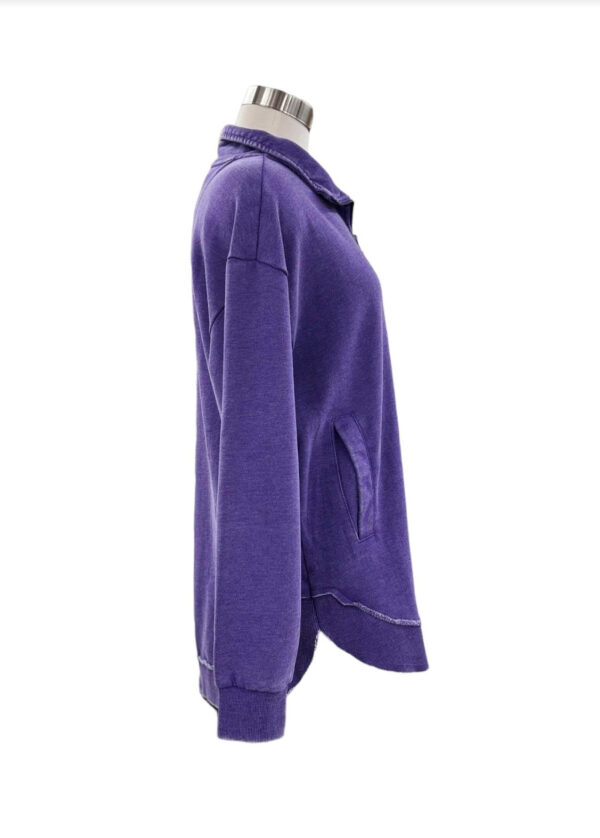 PRESSBOX APPAREL 1/4 ZIP MOCK NECK VINTAGE FLEECE - Image 4