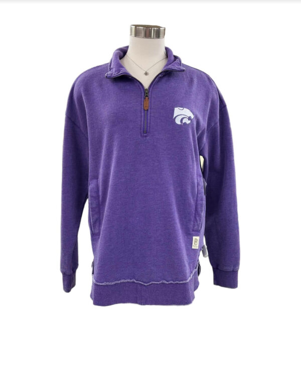 PRESSBOX APPAREL 1/4 ZIP MOCK NECK VINTAGE FLEECE - Image 2