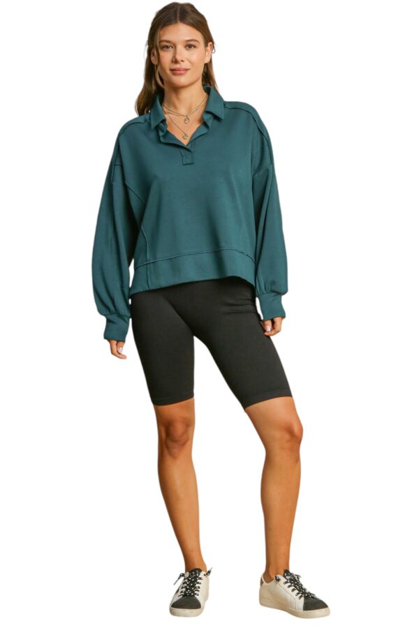 UMGEE NEO KNIT LOOSE FIT LONG SLEEVE POLO - Image 6