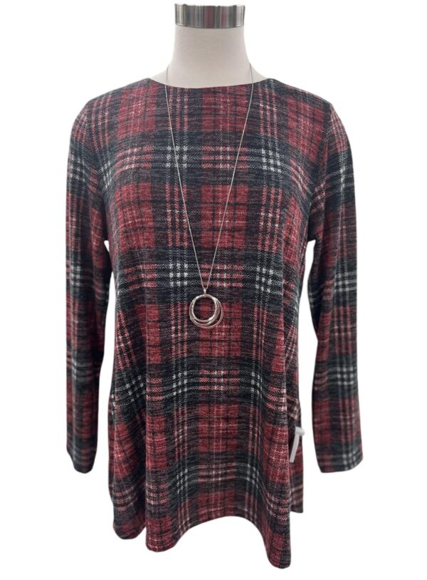 SOUTHERN LADY LIGHT WEIGHT PLAID SWEATER - Image 7