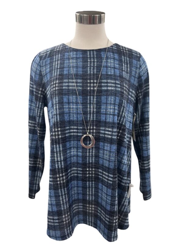 SOUTHERN LADY LIGHT WEIGHT PLAID SWEATER - Image 3