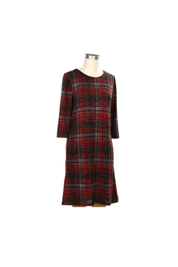 SOUTHERN LADY PLAID SWEATER DRESS