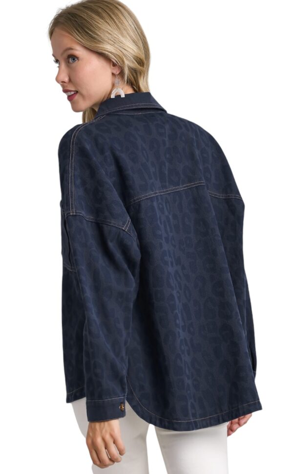 UMGEE TONAL ANIMAL PRINT BUTTON UP JACKET - Image 2