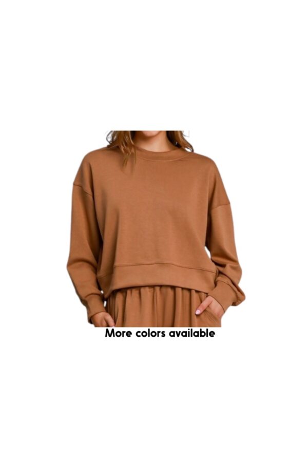 UMGEE LUXE KNIT WAIST LENGTH CREWNECK