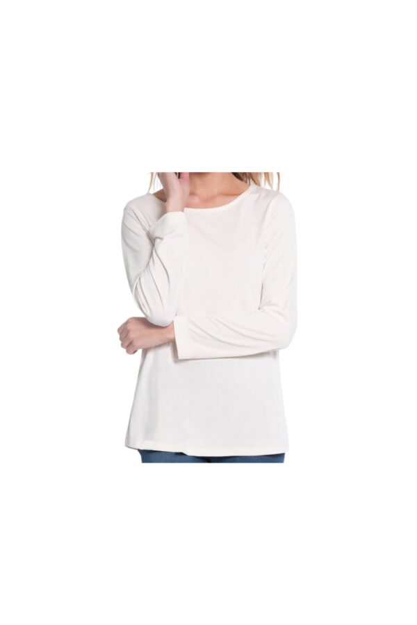 MULTIPLES LONG SLEEVE SCOOP NECK TOP