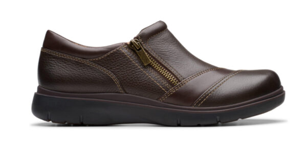 CLARKS CERTINA PURE DARK BROWN LEATHER - Image 8