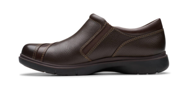 CLARKS CERTINA PURE DARK BROWN LEATHER - Image 7