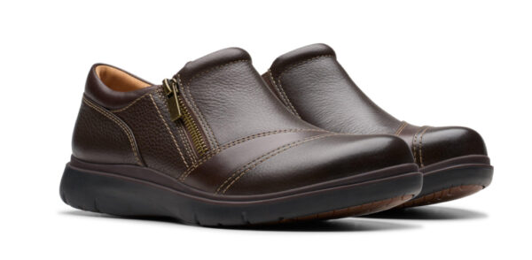 CLARKS CERTINA PURE DARK BROWN LEATHER - Image 5