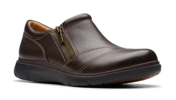 CLARKS CERTINA PURE DARK BROWN LEATHER - Image 2