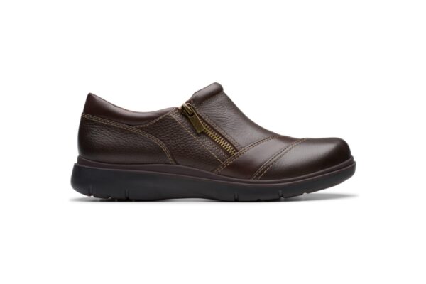 CLARKS CERTINA PURE DARK BROWN LEATHER