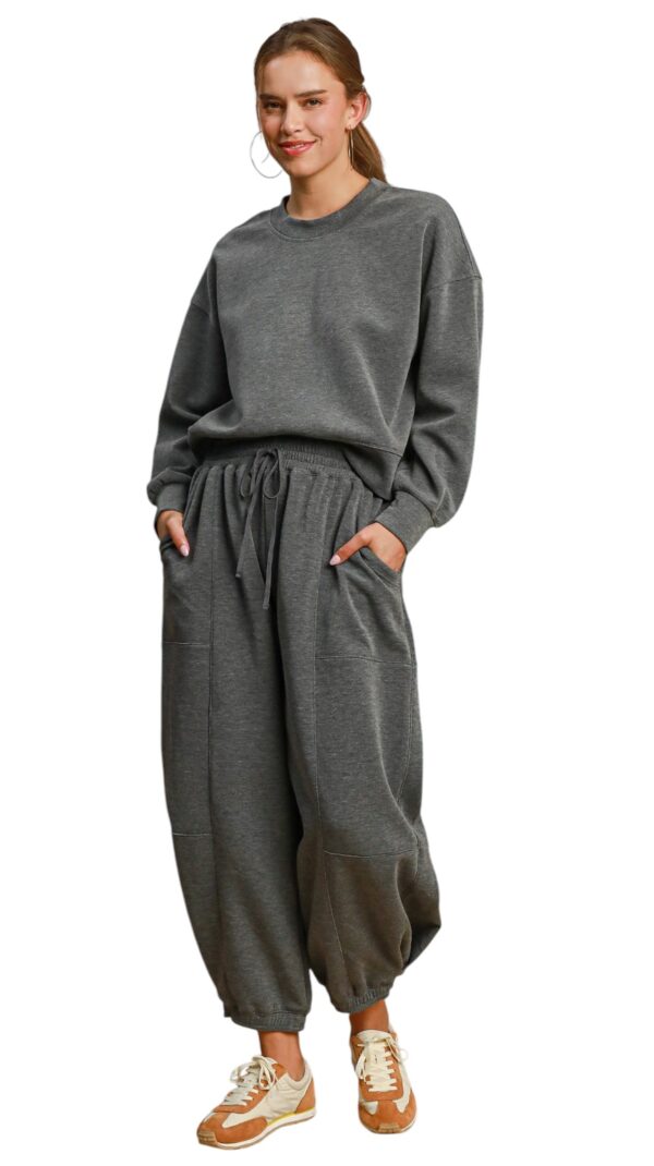 UMGEE LUXE KNIT BARREL LEG JOGGERS - Image 8