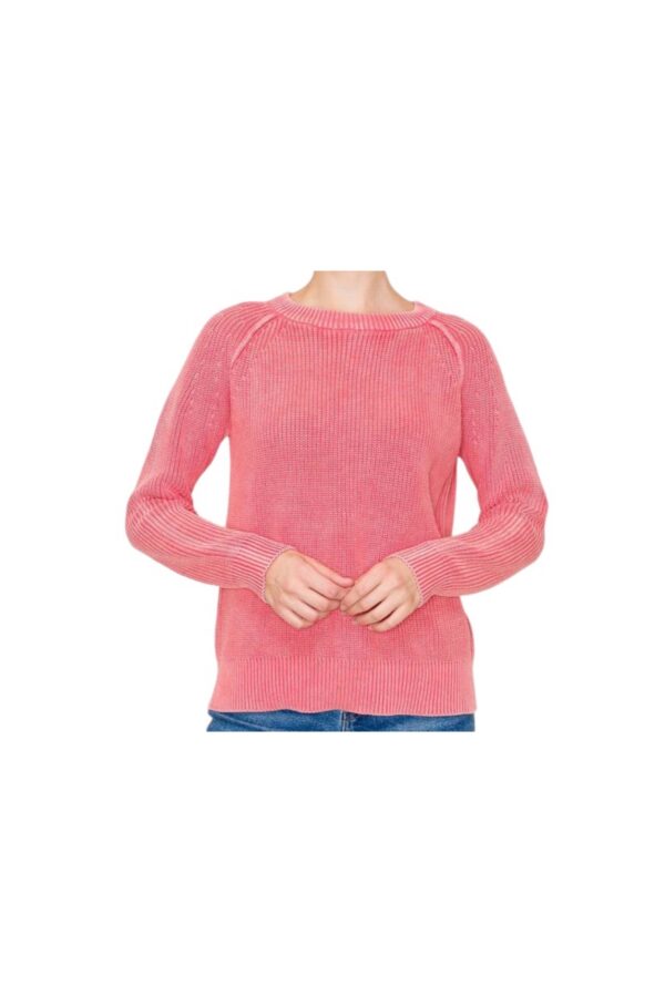 STACCATO RAGLAN SLEEVE WASHED KNIT SWEATER