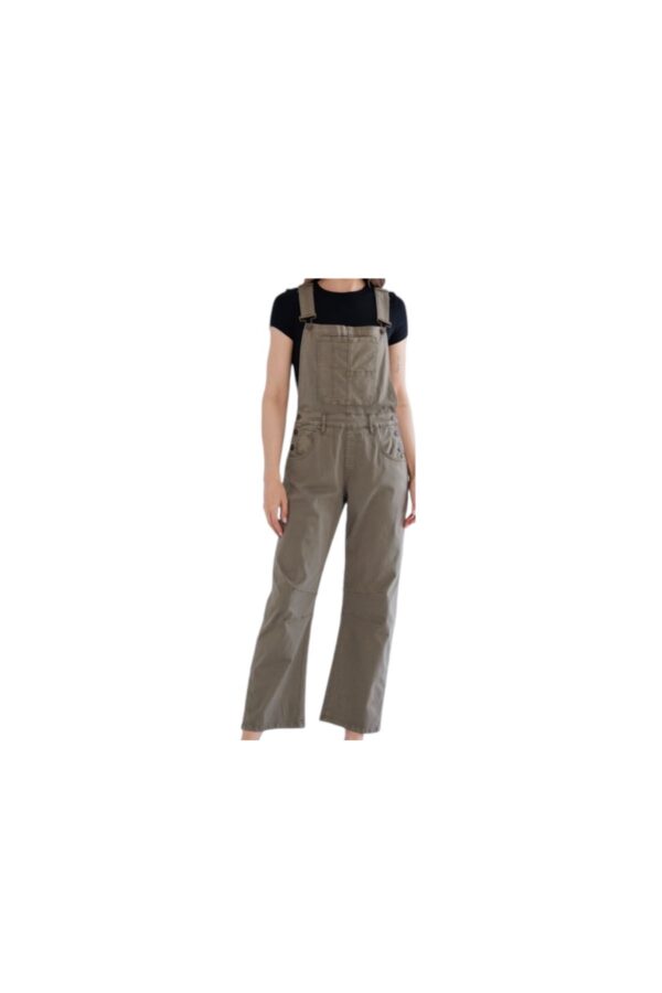 MICA DENIM BARREL LEG OVERALLS