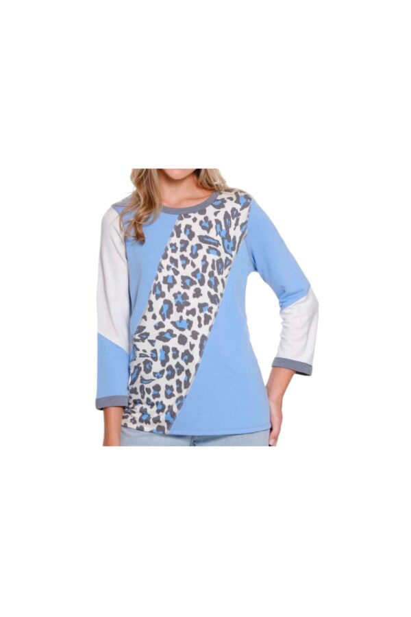 MULTIPLES PRINT/SOLID COLOR BLOCK TOP