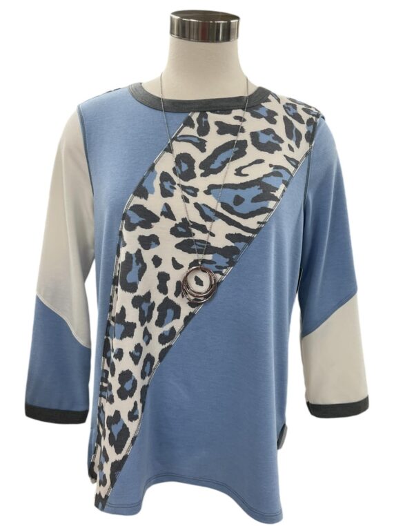 MULTIPLES PRINT/SOLID COLOR BLOCK TOP - Image 7