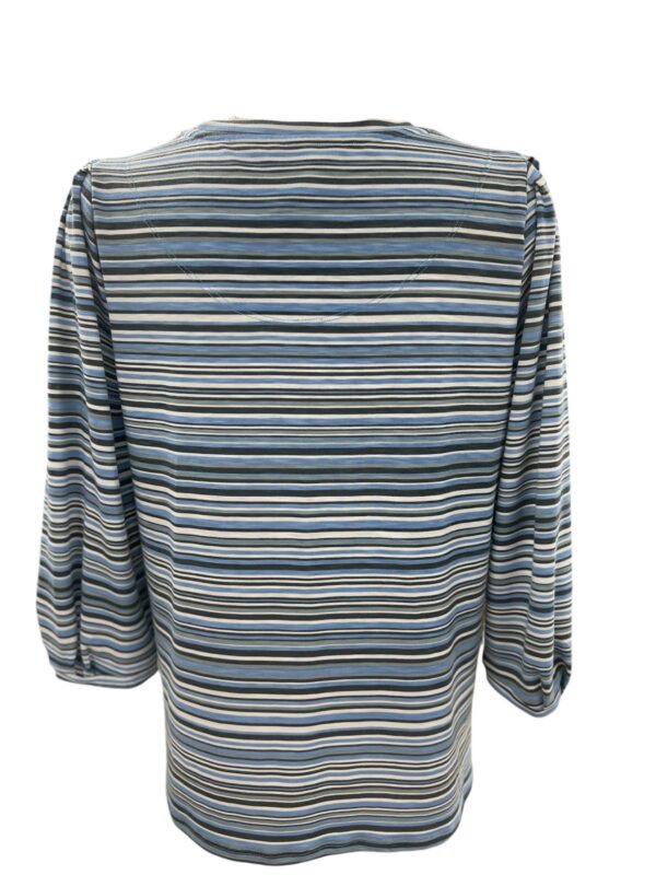 MULTIPLES BLOCK STRIPE SLUB KNIT TOP - Image 5