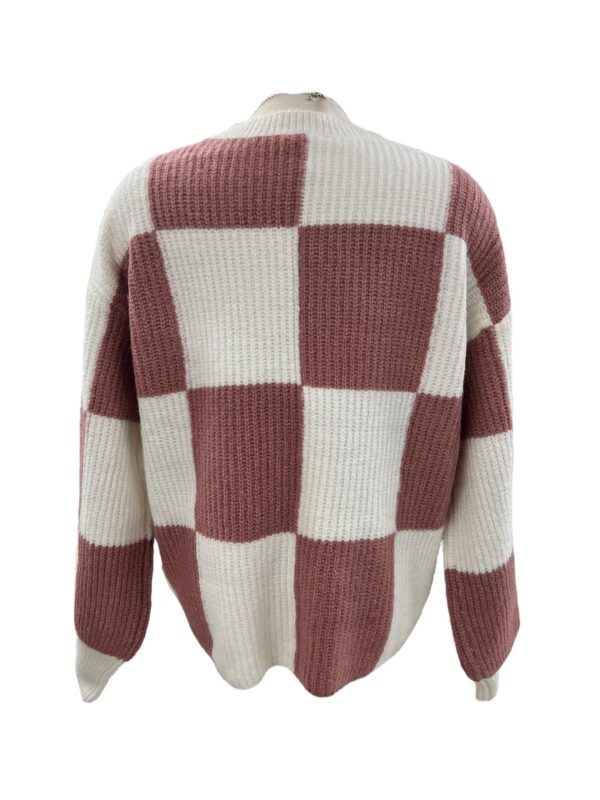 BIBI CHECKERED SUPER SOFT SWEATER - Image 2