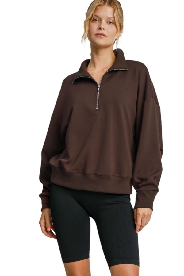 UMGEE LUXE KNIT HALF ZIP TOP - Image 5