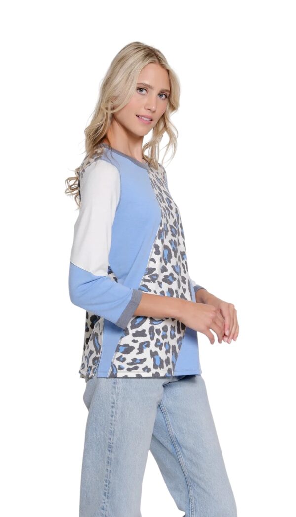 MULTIPLES PRINT/SOLID COLOR BLOCK TOP - Image 4