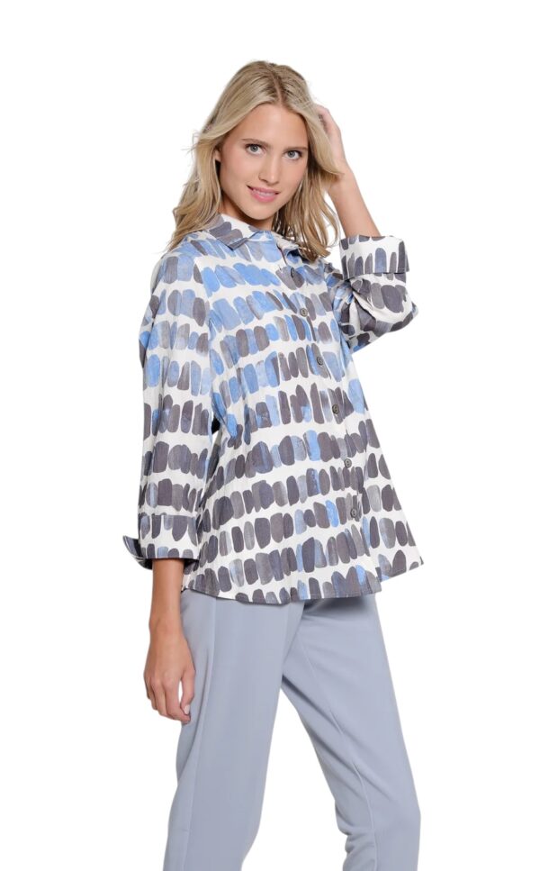 MULTIPLES PRINT BUTTON FRONT BLOUSE - Image 4