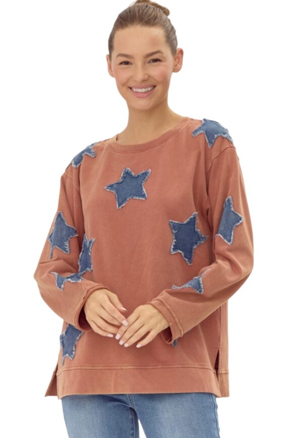 JODIFL MINERAL WASH STAR SWEATSHIRT - Image 2