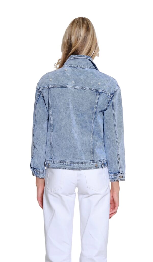 MULTIPLES DENIM JEAN JACKET WITH PEARLS - Image 3