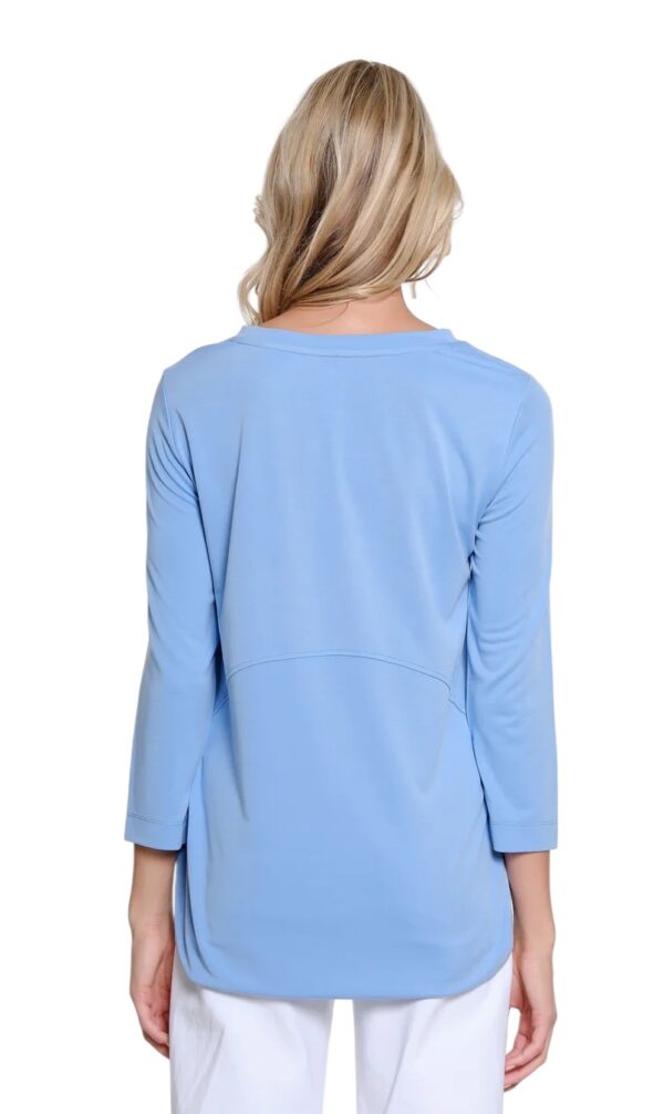 MULTIPLES 3/4 SLEEVE TULIP HEM TOP - Image 3