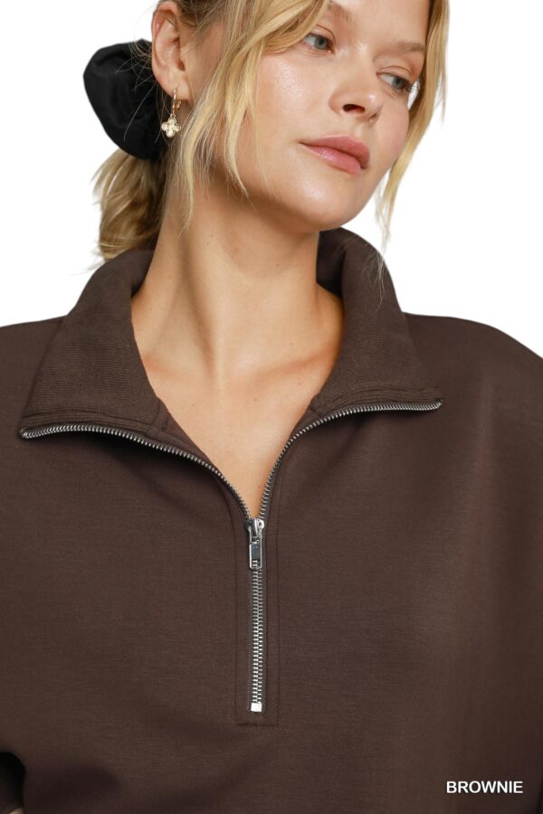 UMGEE LUXE KNIT HALF ZIP TOP - Image 3