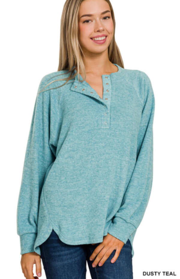 ZENANA HACCI KNIT HENLEY SWEATER - Image 10