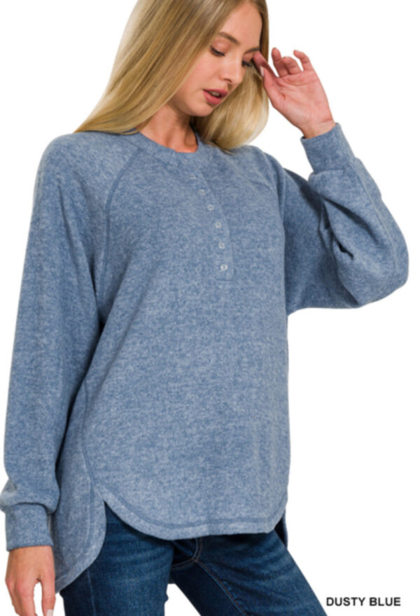 ZENANA HACCI KNIT HENLEY SWEATER - Image 6