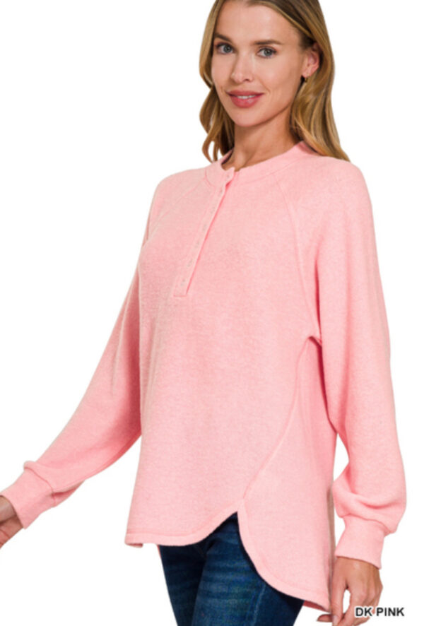 ZENANA HACCI KNIT HENLEY SWEATER - Image 5