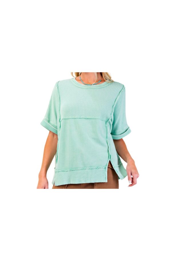 EASEL THERMAL/FRENCH TERRY MINERAL WASH TOP